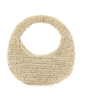Round Raffia Shoulder Bag