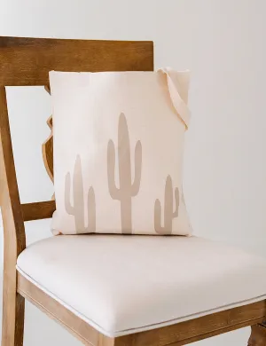 Sage Saguaro Linen Tote Bag, College Student Gift, Mother's Day Gift, Christmas Gift