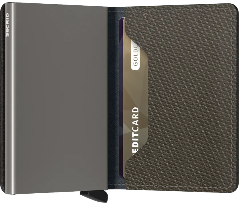 Secrid Slimwallet - Carbon-Khaki