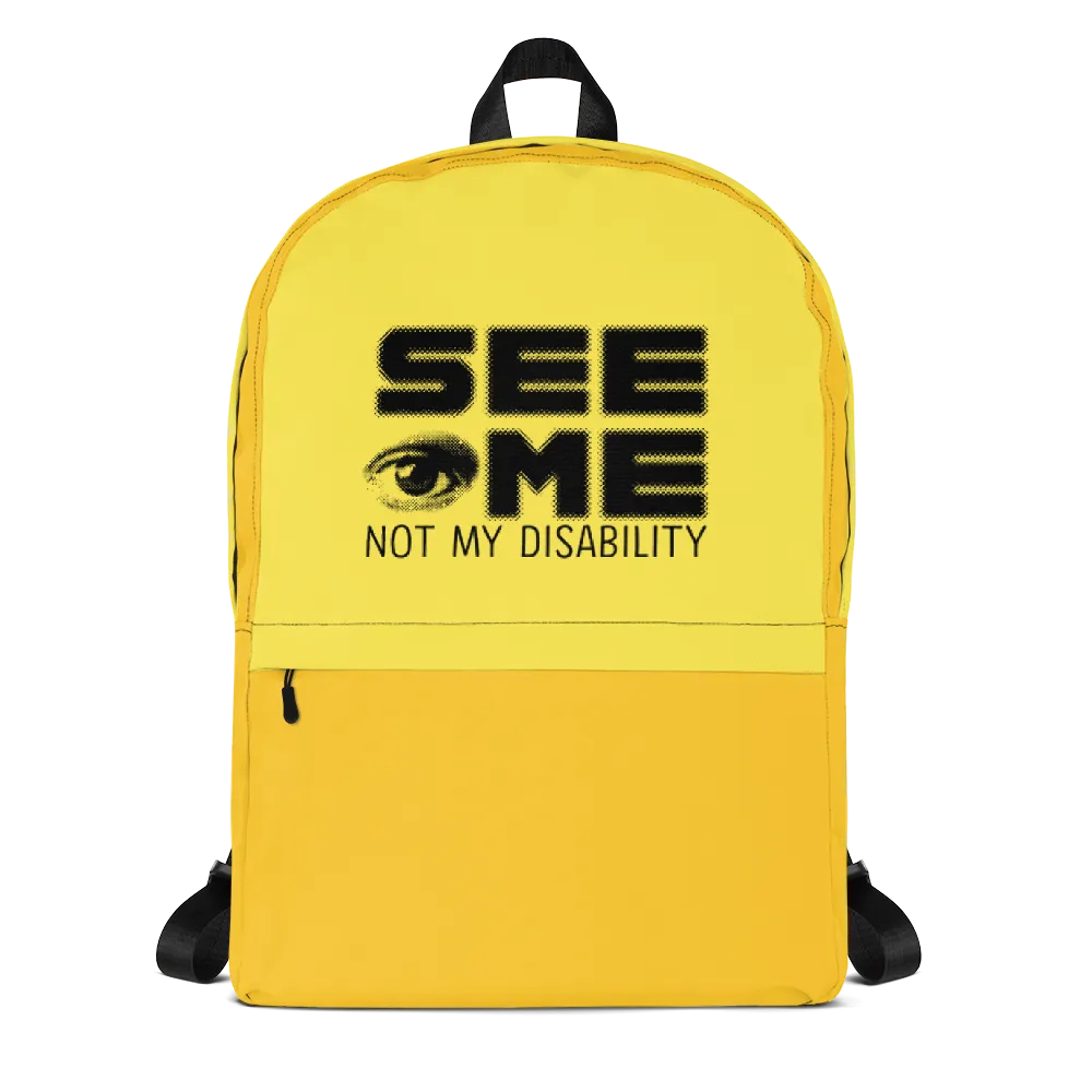 See Me Not My Disability (Halftone) Backpack