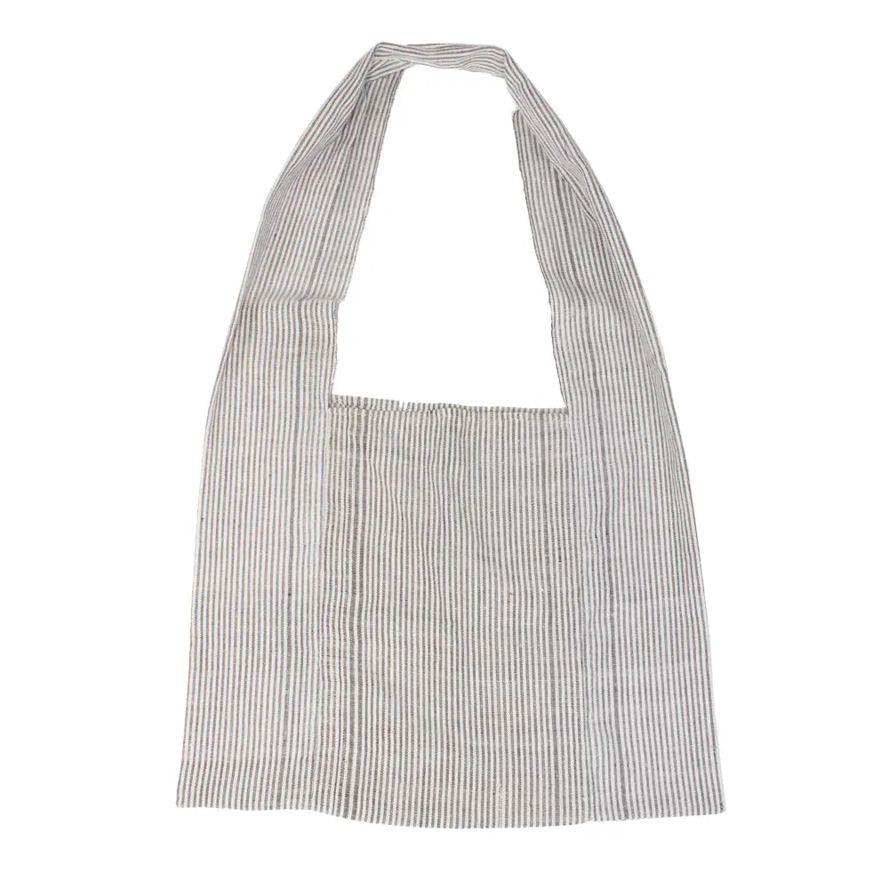 Seersucker Stripe Woven Shopper from Laos