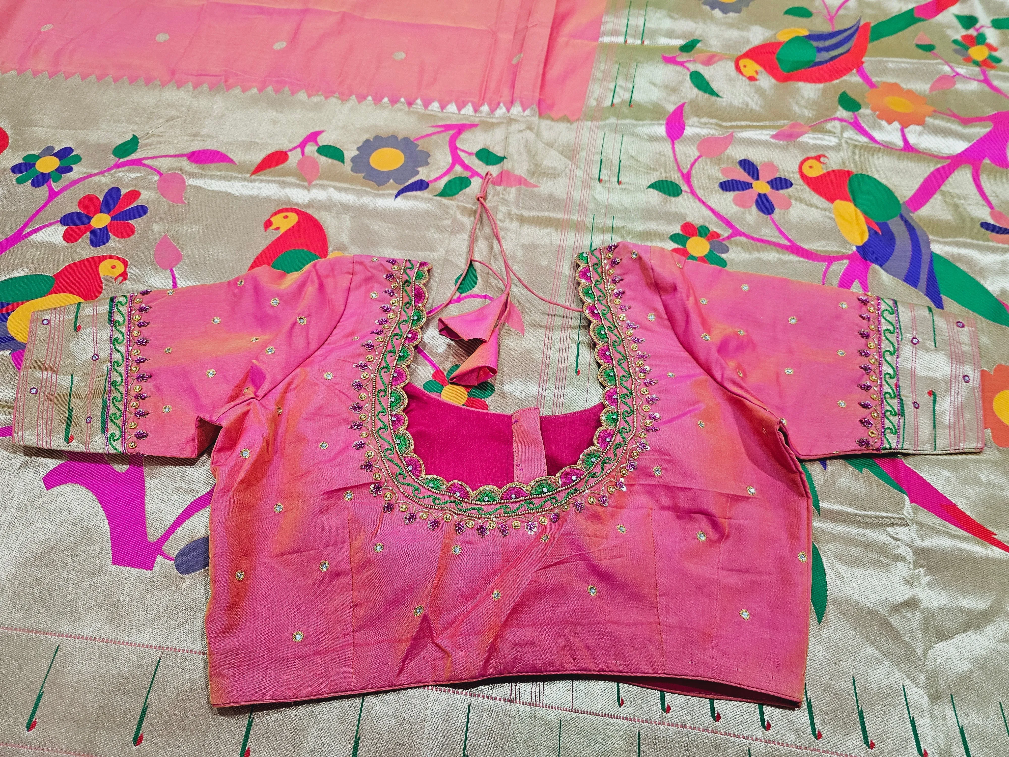 Semi Banaras Paithani saree