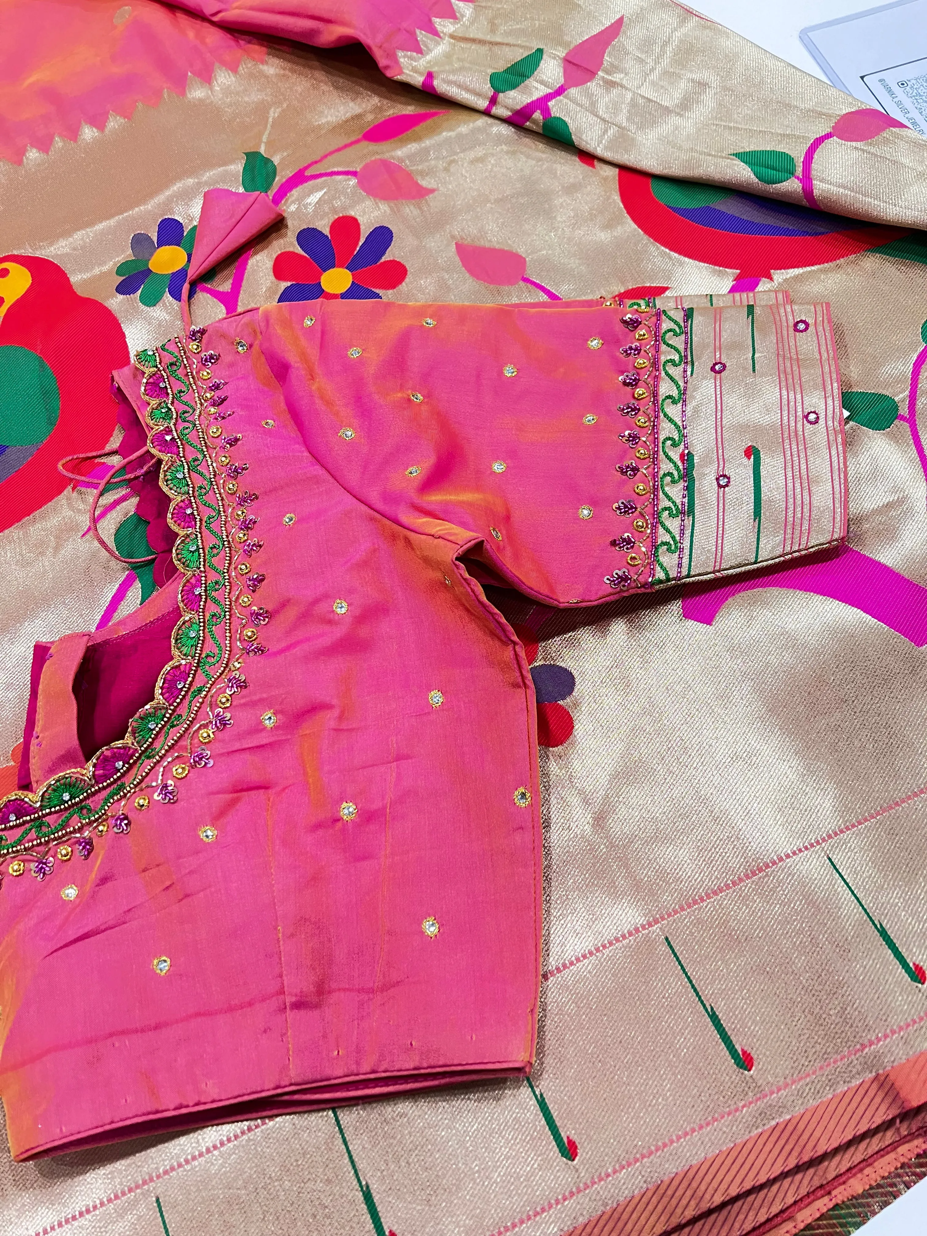 Semi Banaras Paithani saree