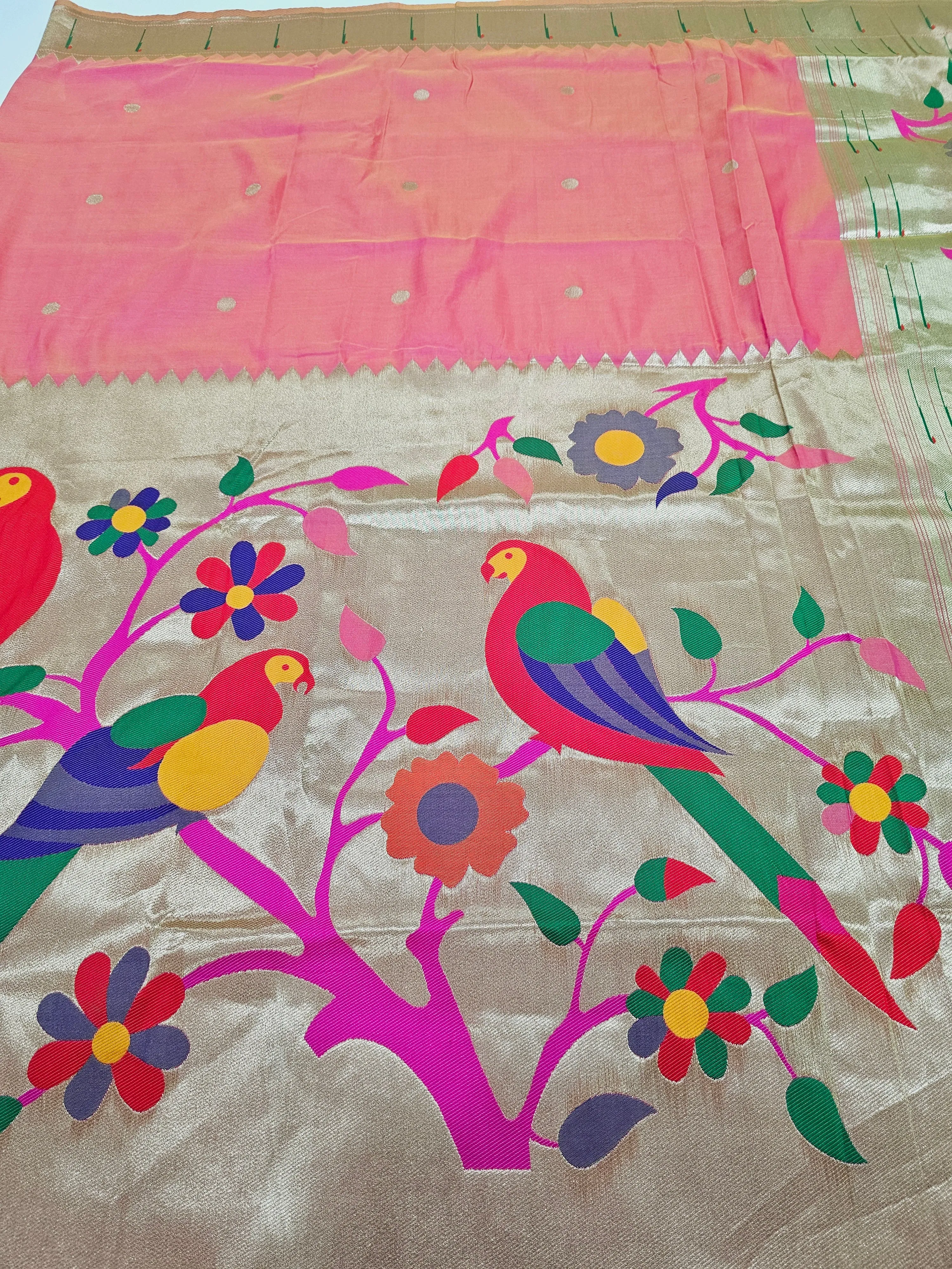 Semi Banaras Paithani saree