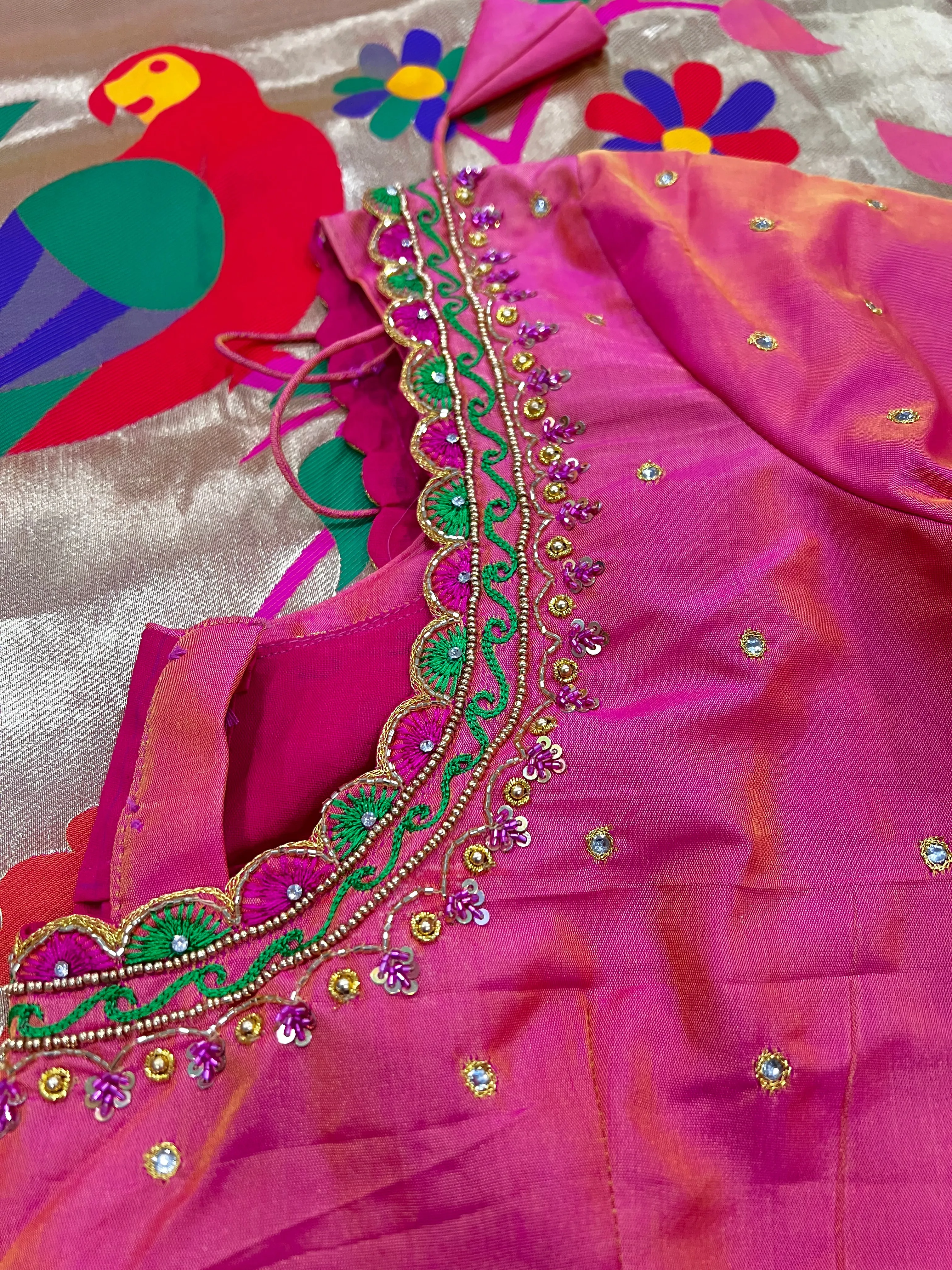 Semi Banaras Paithani saree