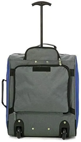 Sets of Aerolite MiniMAX (45x36x20cm) easyJet Maximum Cabin Luggage Under Seat Carry On Suitcase with Backpack and Pouch for Your Favourite Doll/Action Figure/Bear (Blue x 3)