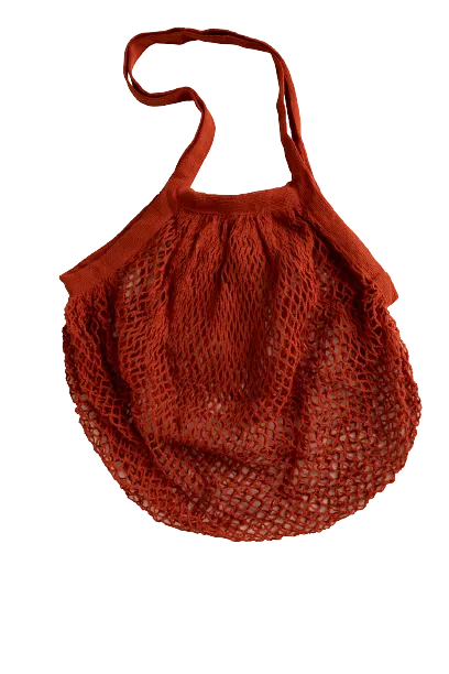Shopping net of organic cotton - Red