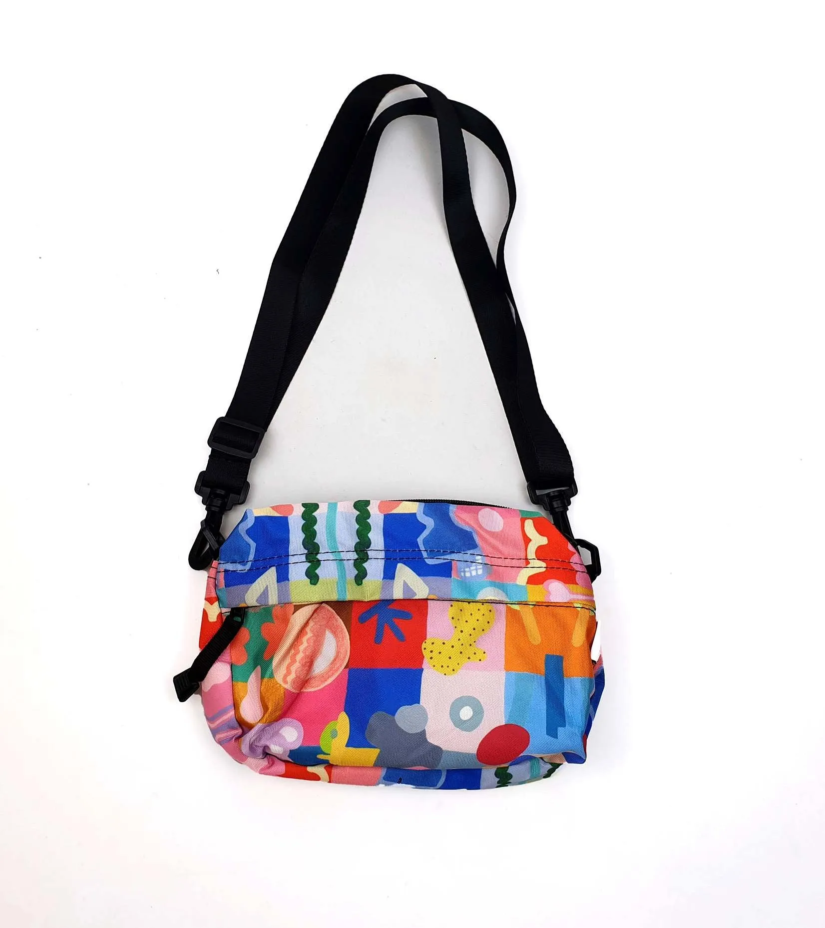 Shuh colourful check and symbol cross body bag