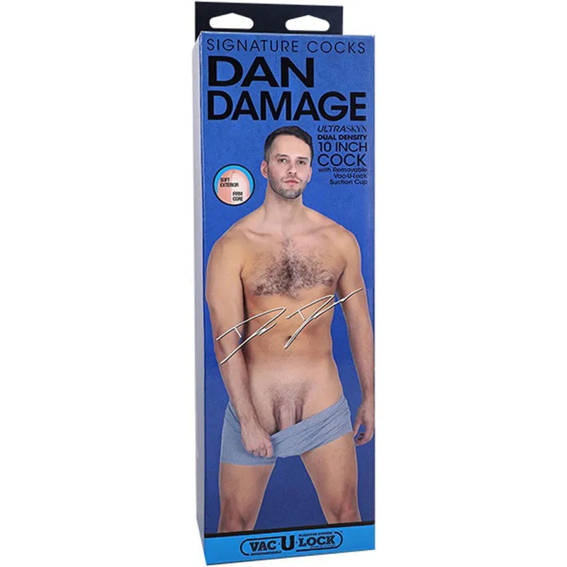Signature s Dan Damage 10"  With   Removable Vac-U-Lock Suction Cup - Vanilla