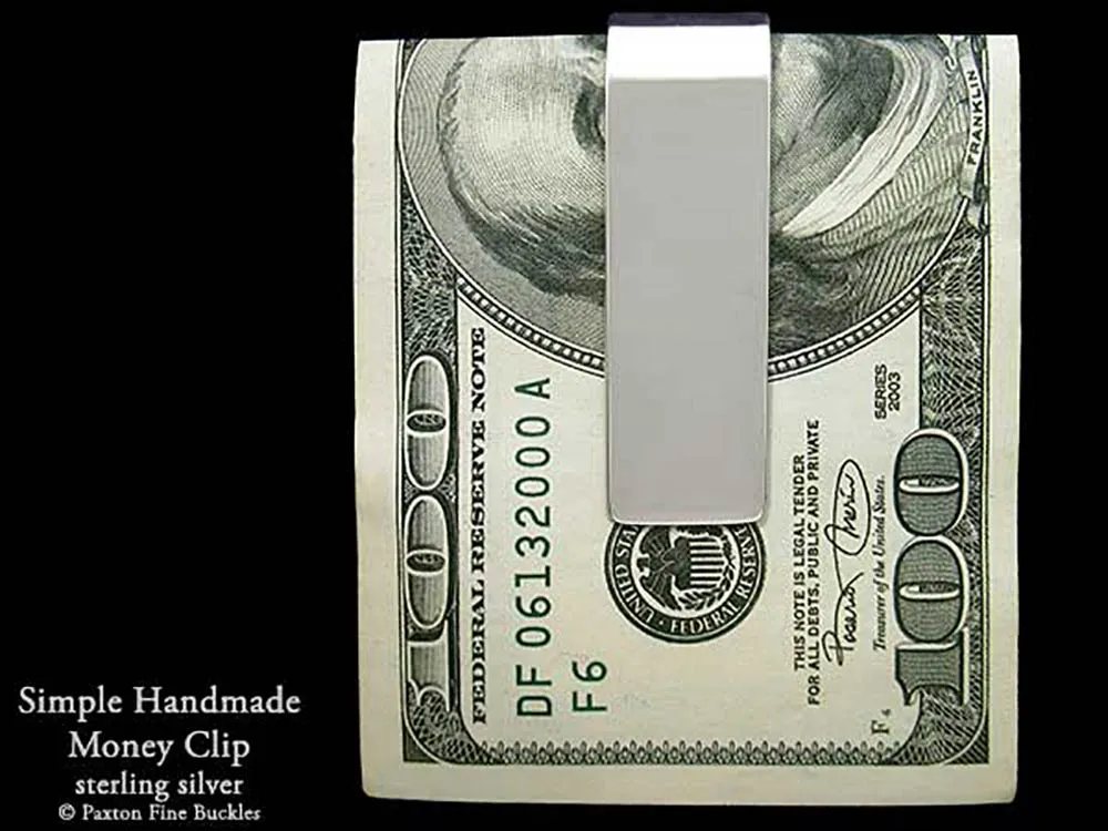 Simple Plain Money Clip Sterling Silver