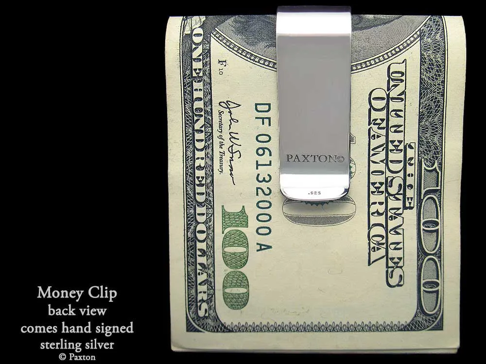 Simple Plain Money Clip Sterling Silver