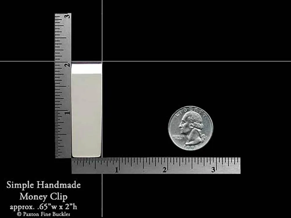 Simple Plain Money Clip Sterling Silver