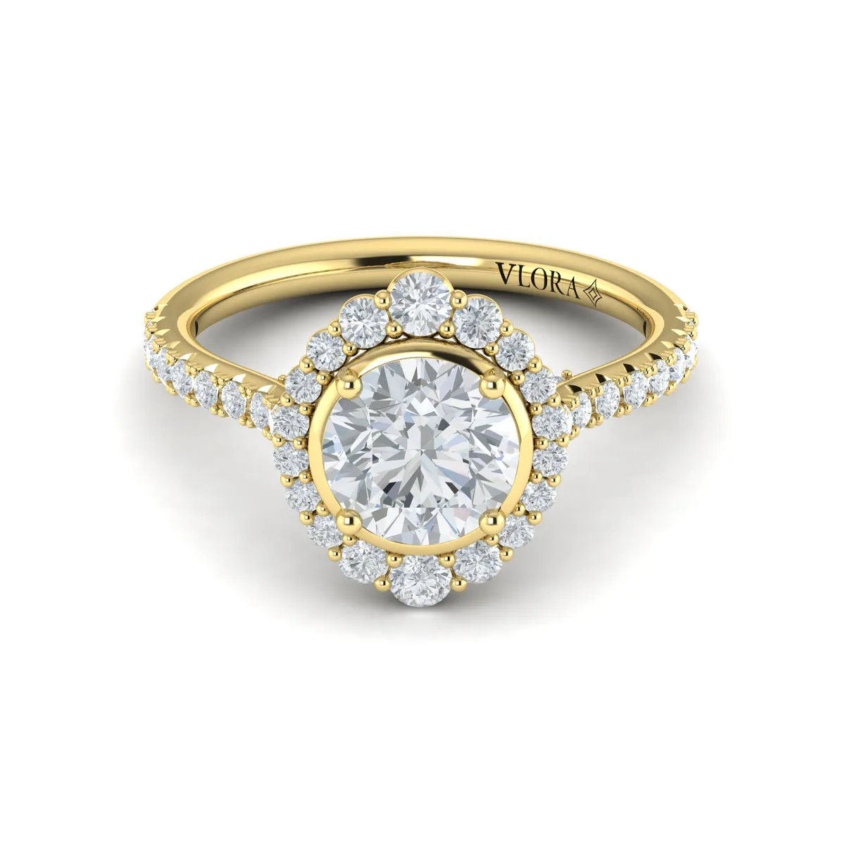 Sincerely, Springer's by Vlora 18K Yellow Gold Engagement Ring Mounting