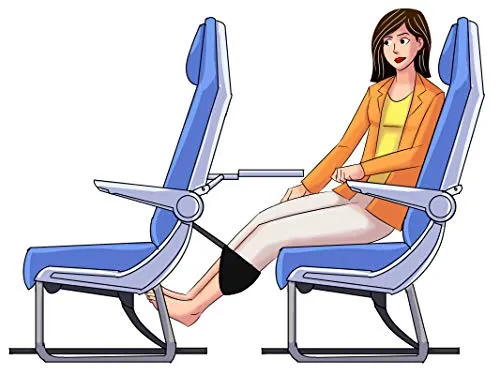 Sleepy Ride - Airplane Footrest Made with Premium Memory Foam - Airplane Travel Accessories - Tested and Proven to Prevent Swelling and Soreness - Provides Relaxation and Comfort (Jet Black)