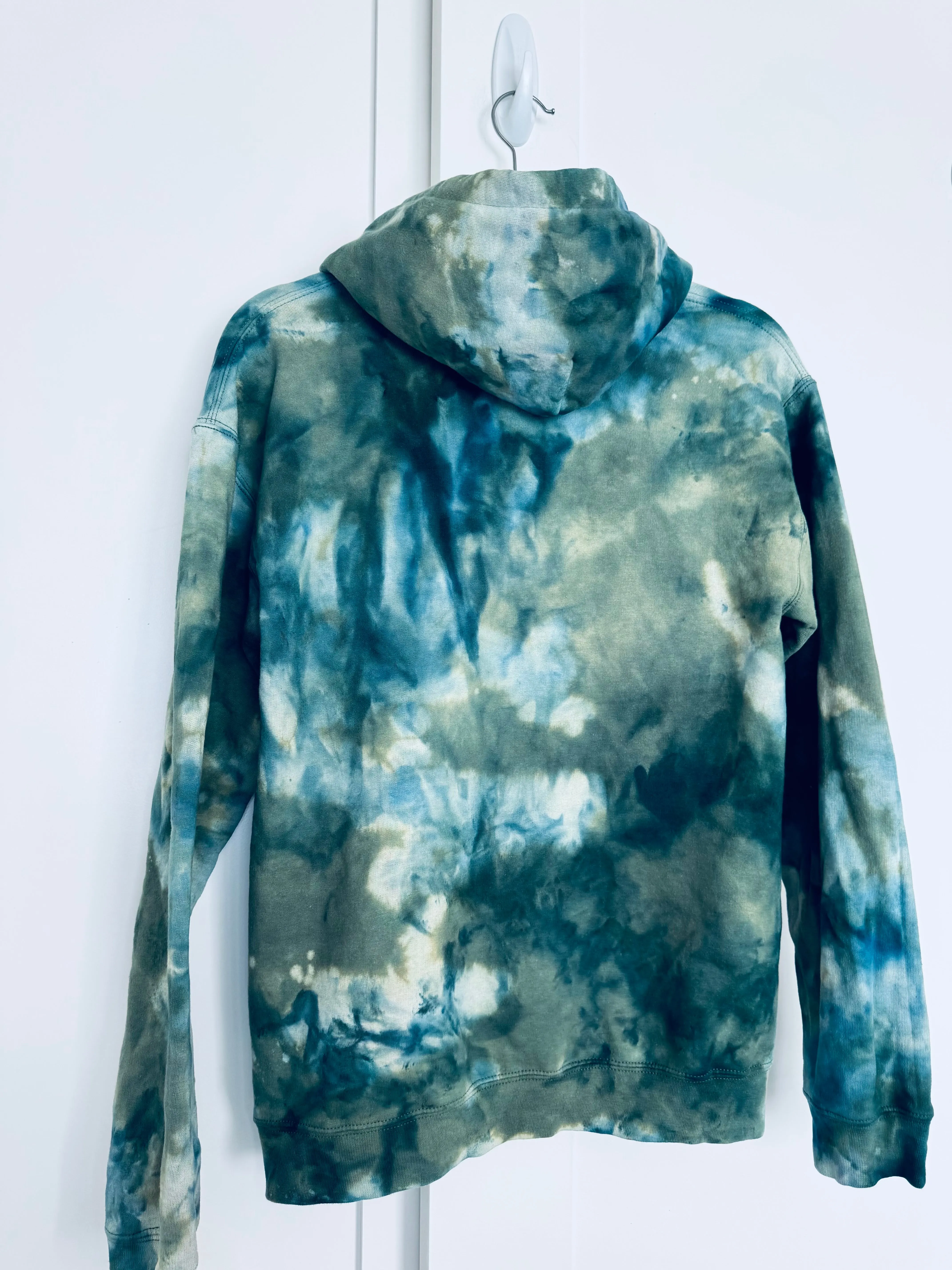 Small Daisy Patchwork Unisex Dyed Hoodie