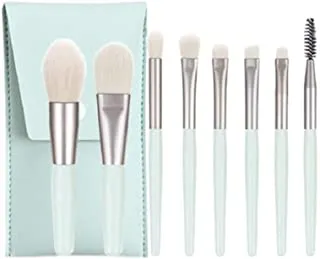 SMLJLQ 8 Pcs Mini Travel Portable Soft Makeup Brushes Set Eye Shadow Foundation Powder Eyelash Lip Concealer Blush Make Up Brush Set (Color : B)
