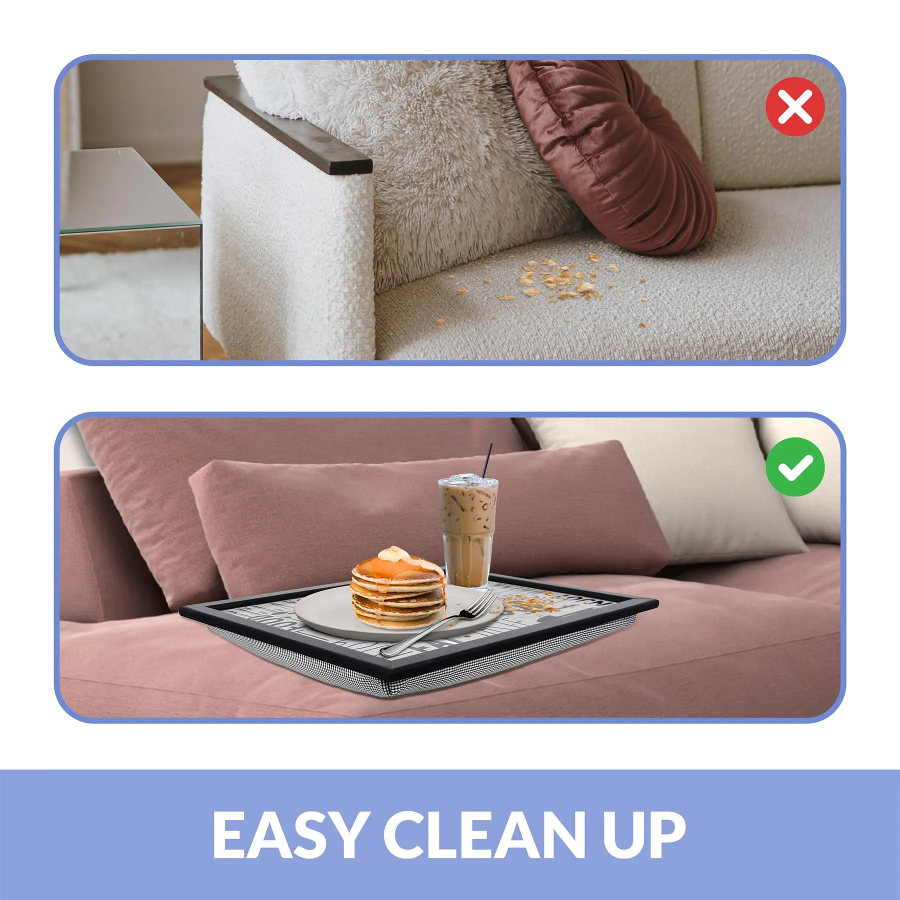 Snack Time Lap Tray With Bean Bag Cushion