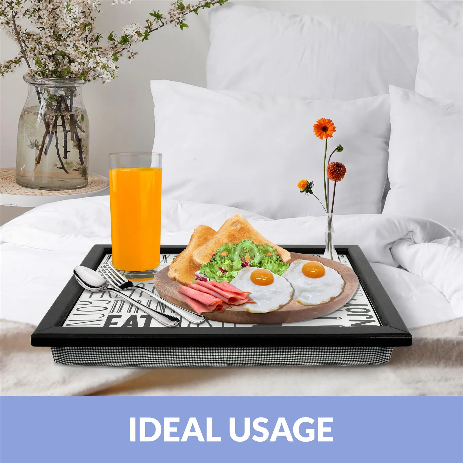 Snack Time Lap Tray With Bean Bag Cushion