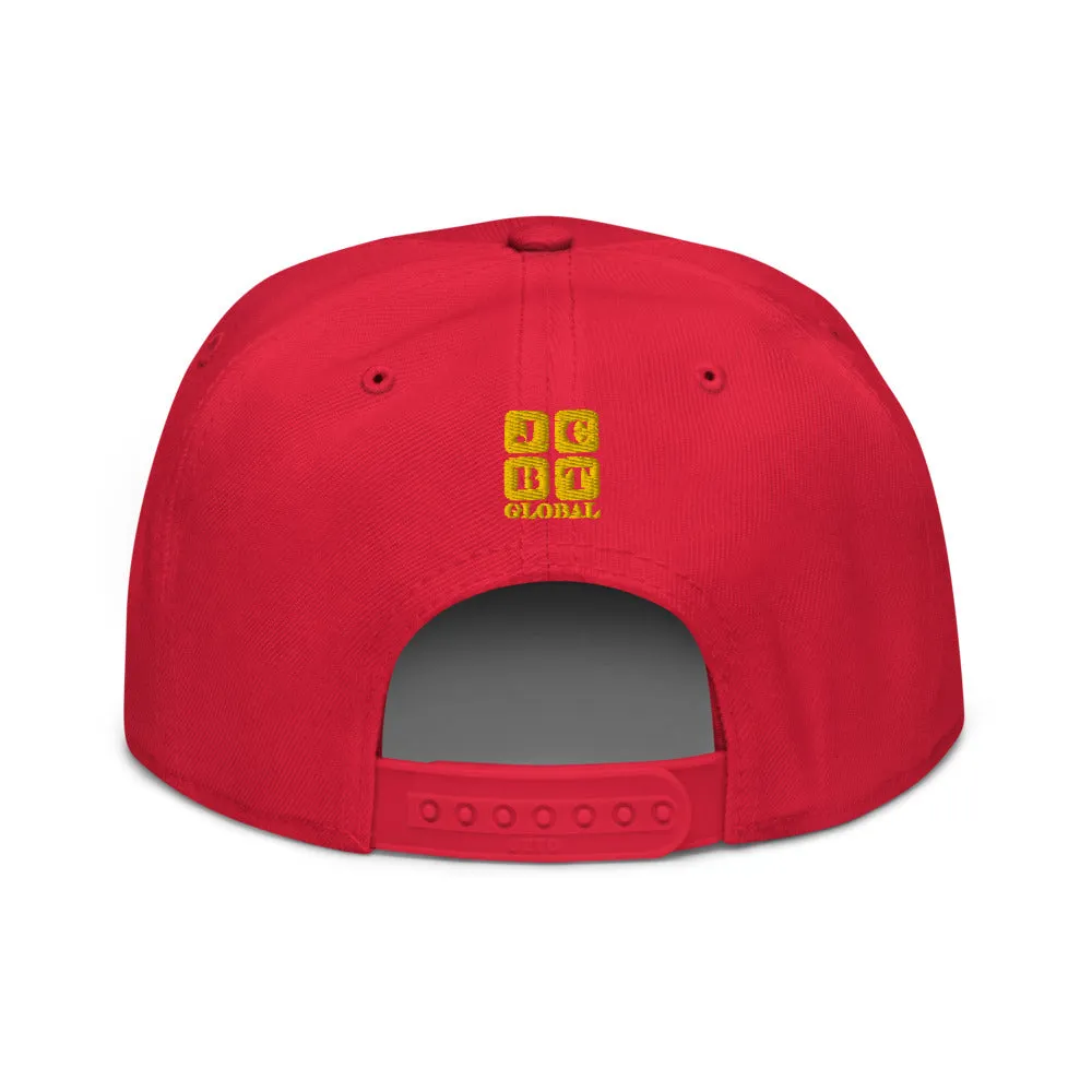 Snapback Hat "1051-0021 Born To Play Baseball (Yellow Logo)"