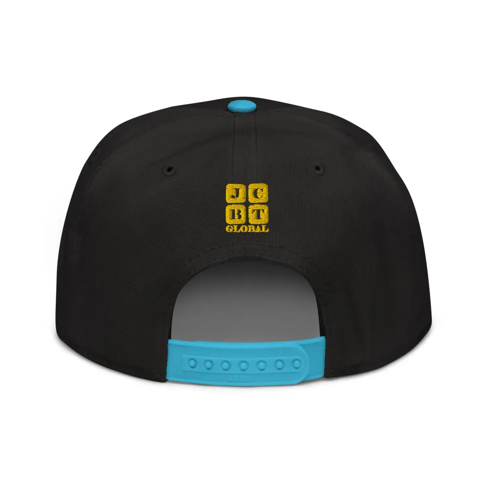 Snapback Hat "1051-0021 Born To Play Baseball (Yellow Logo)"