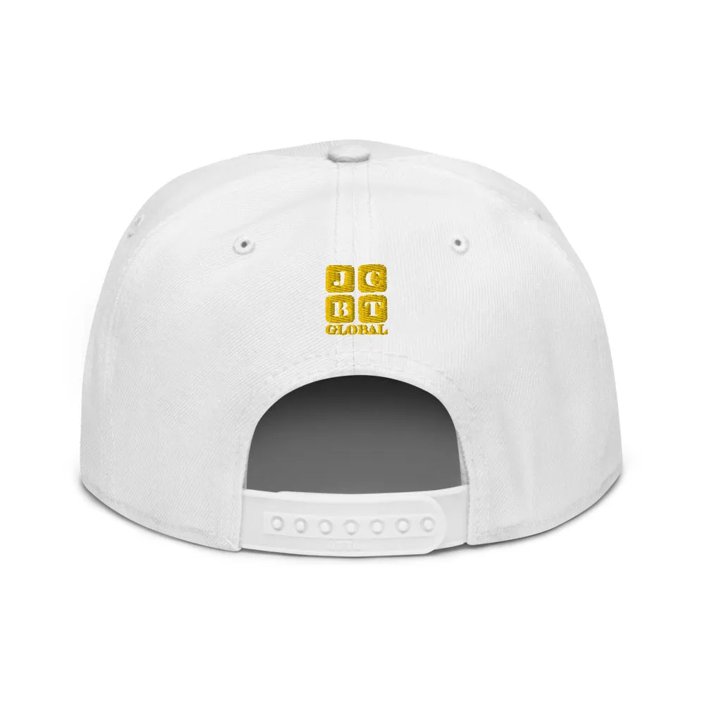 Snapback Hat "1051-0021 Born To Play Baseball (Yellow Logo)"
