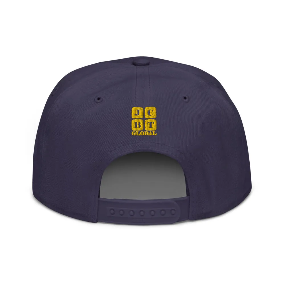 Snapback Hat "1051-0021 Born To Play Baseball (Yellow Logo)"