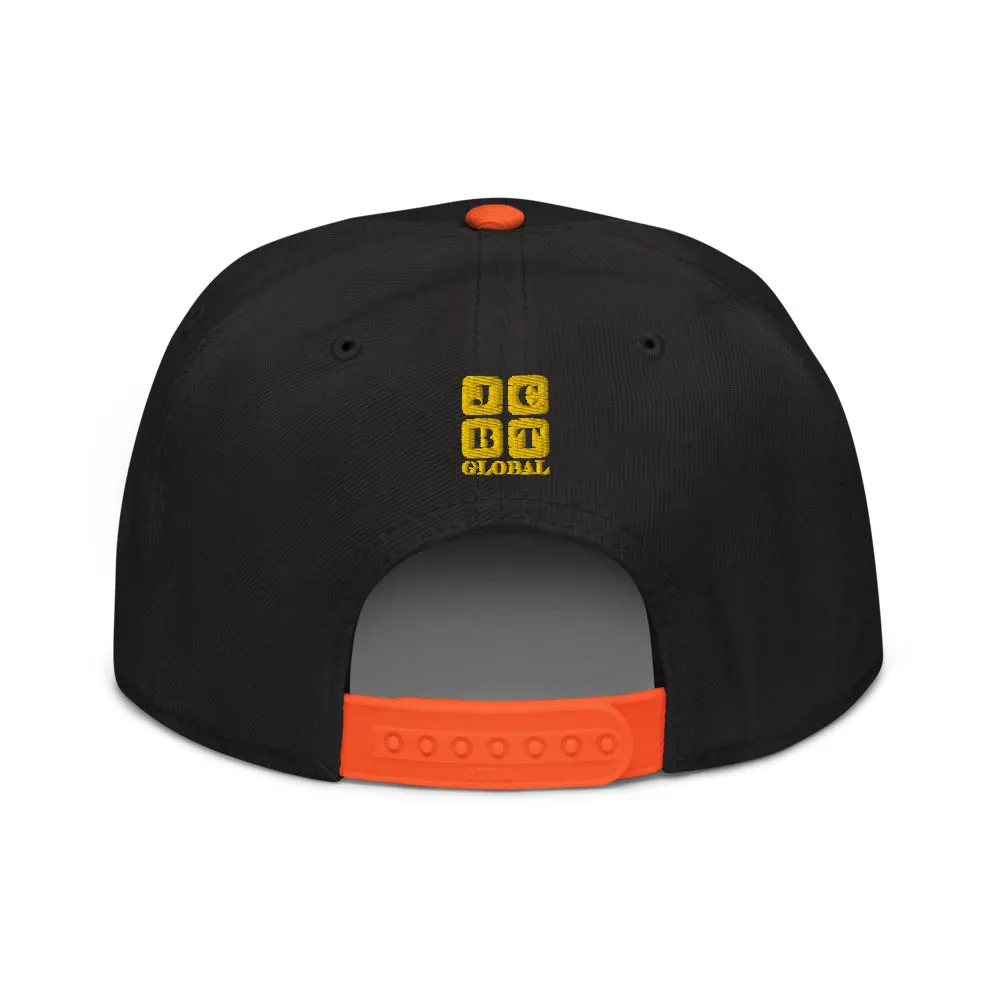Snapback Hat "1051-0021 Born To Play Baseball (Yellow Logo)"