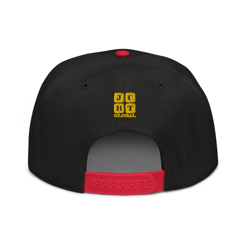 Snapback Hat "1051-0021 Born To Play Baseball (Yellow Logo)"