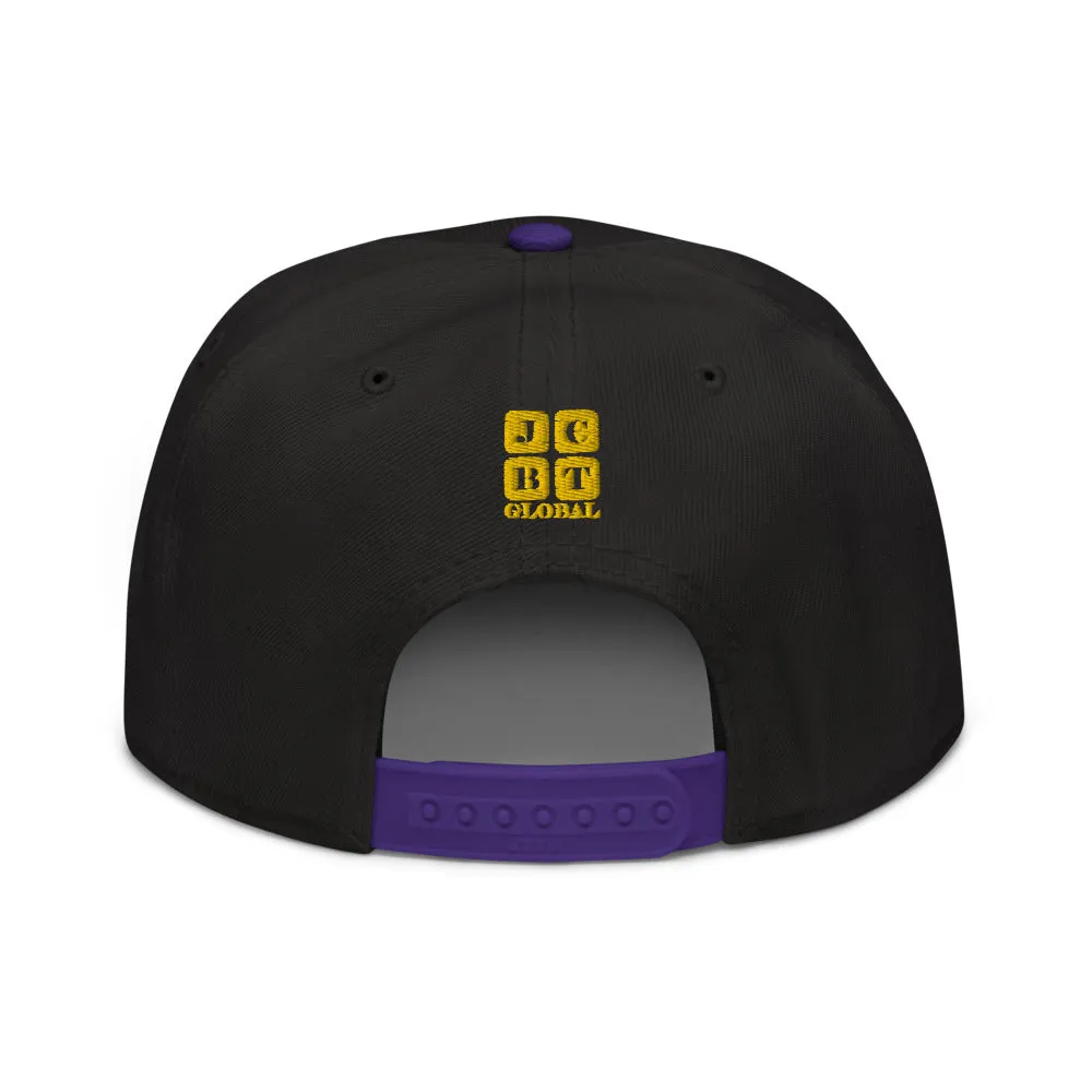 Snapback Hat "1051-0021 Born To Play Baseball (Yellow Logo)"