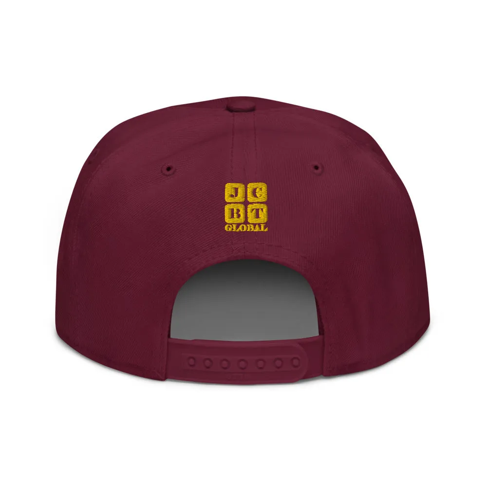 Snapback Hat "1051-0021 Born To Play Baseball (Yellow Logo)"