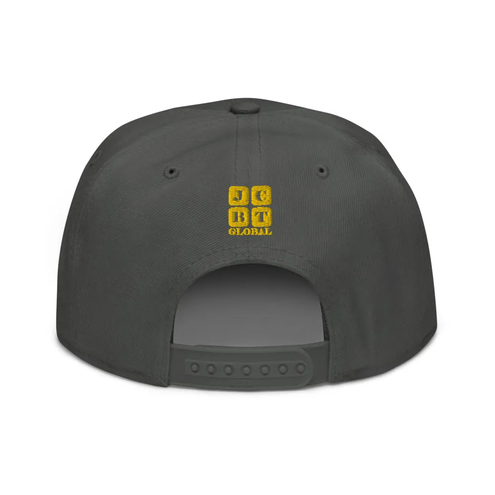 Snapback Hat "1051-0021 Born To Play Baseball (Yellow Logo)"