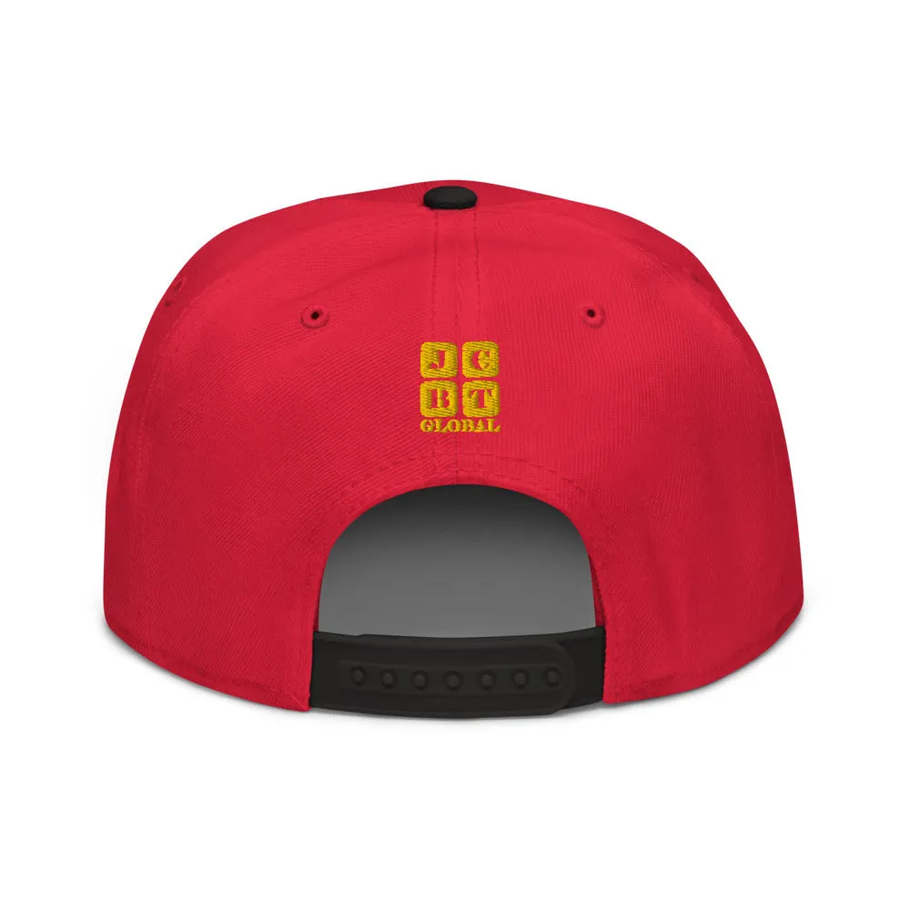 Snapback Hat "1051-0021 Born To Play Baseball (Yellow Logo)"