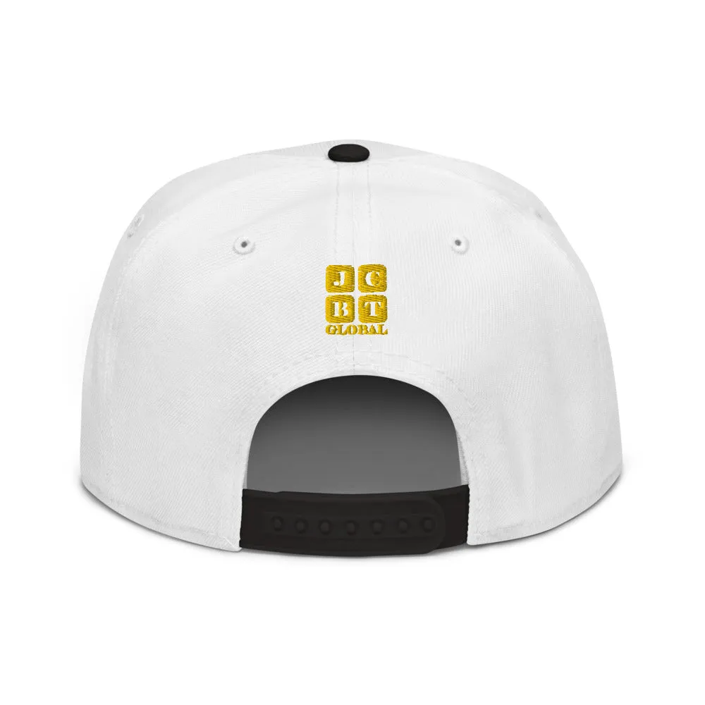 Snapback Hat "1051-0021 Born To Play Baseball (Yellow Logo)"