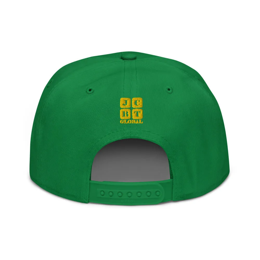 Snapback Hat "1051-0021 Born To Play Baseball (Yellow Logo)"