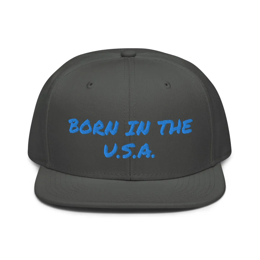 Snapback Hat "1052-0041 Born In The U.S.A. (Blue Logo)"