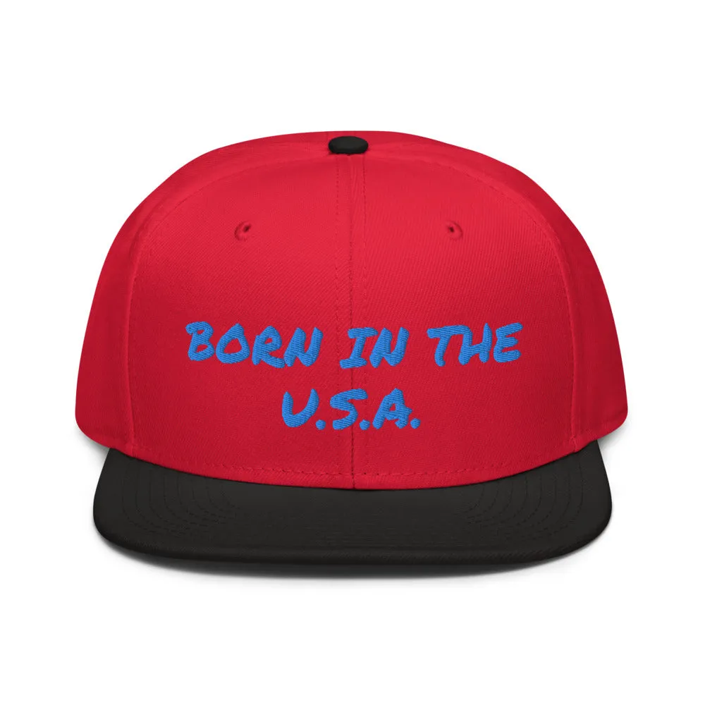 Snapback Hat "1052-0041 Born In The U.S.A. (Blue Logo)"