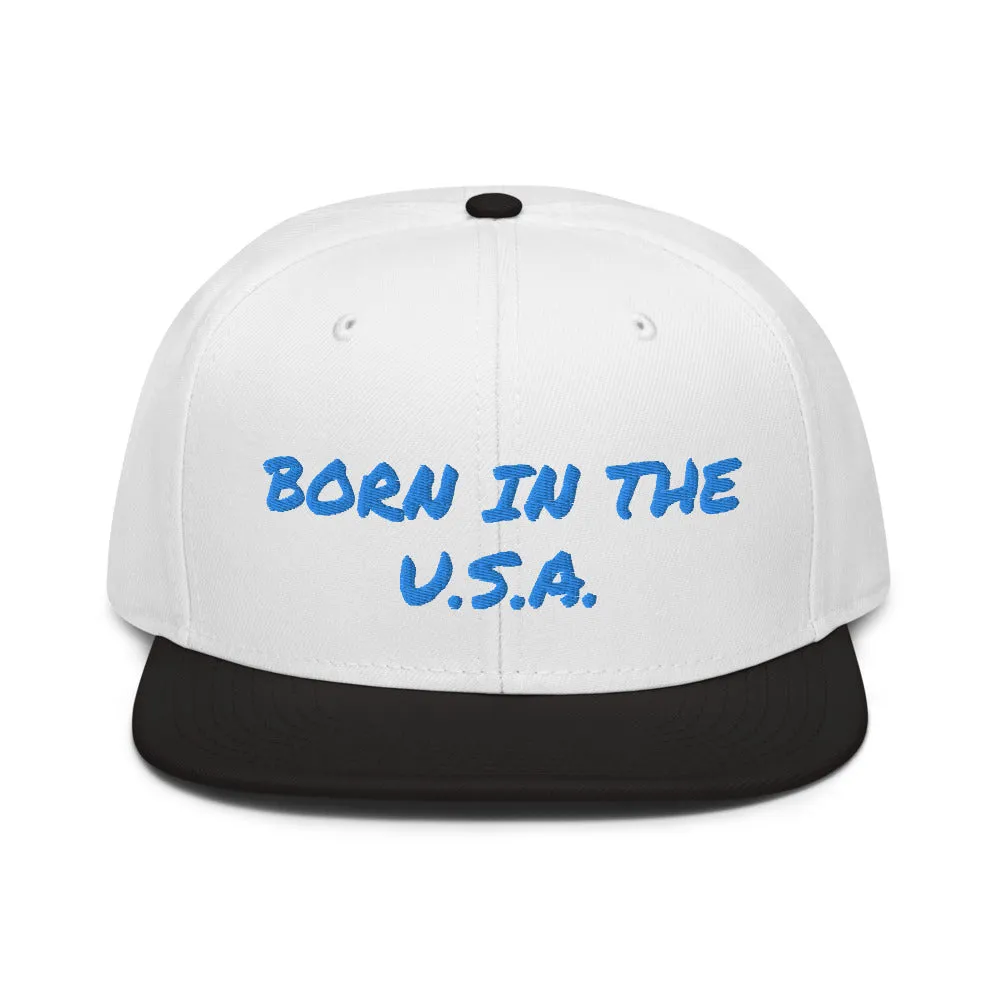 Snapback Hat "1052-0041 Born In The U.S.A. (Blue Logo)"