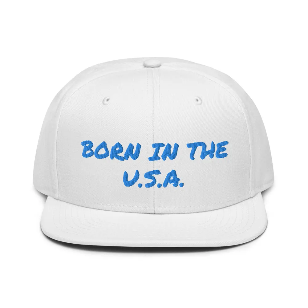 Snapback Hat "1052-0041 Born In The U.S.A. (Blue Logo)"