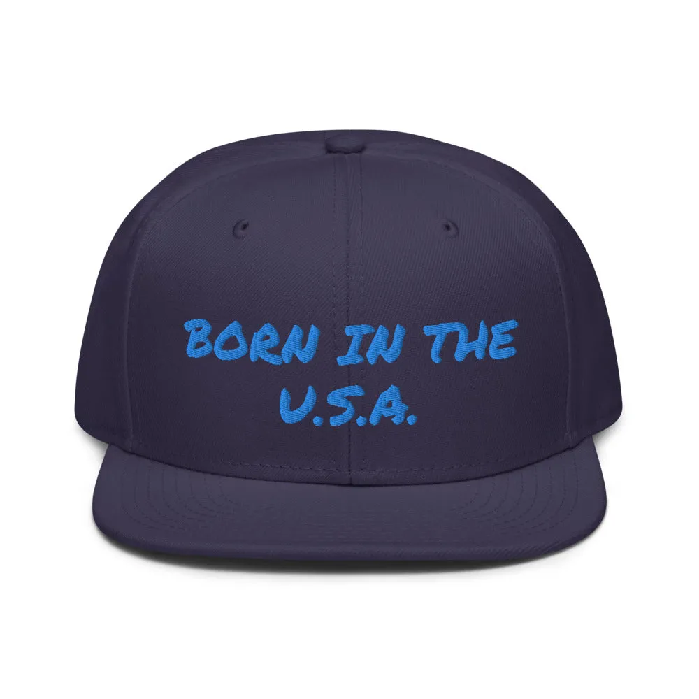Snapback Hat "1052-0041 Born In The U.S.A. (Blue Logo)"