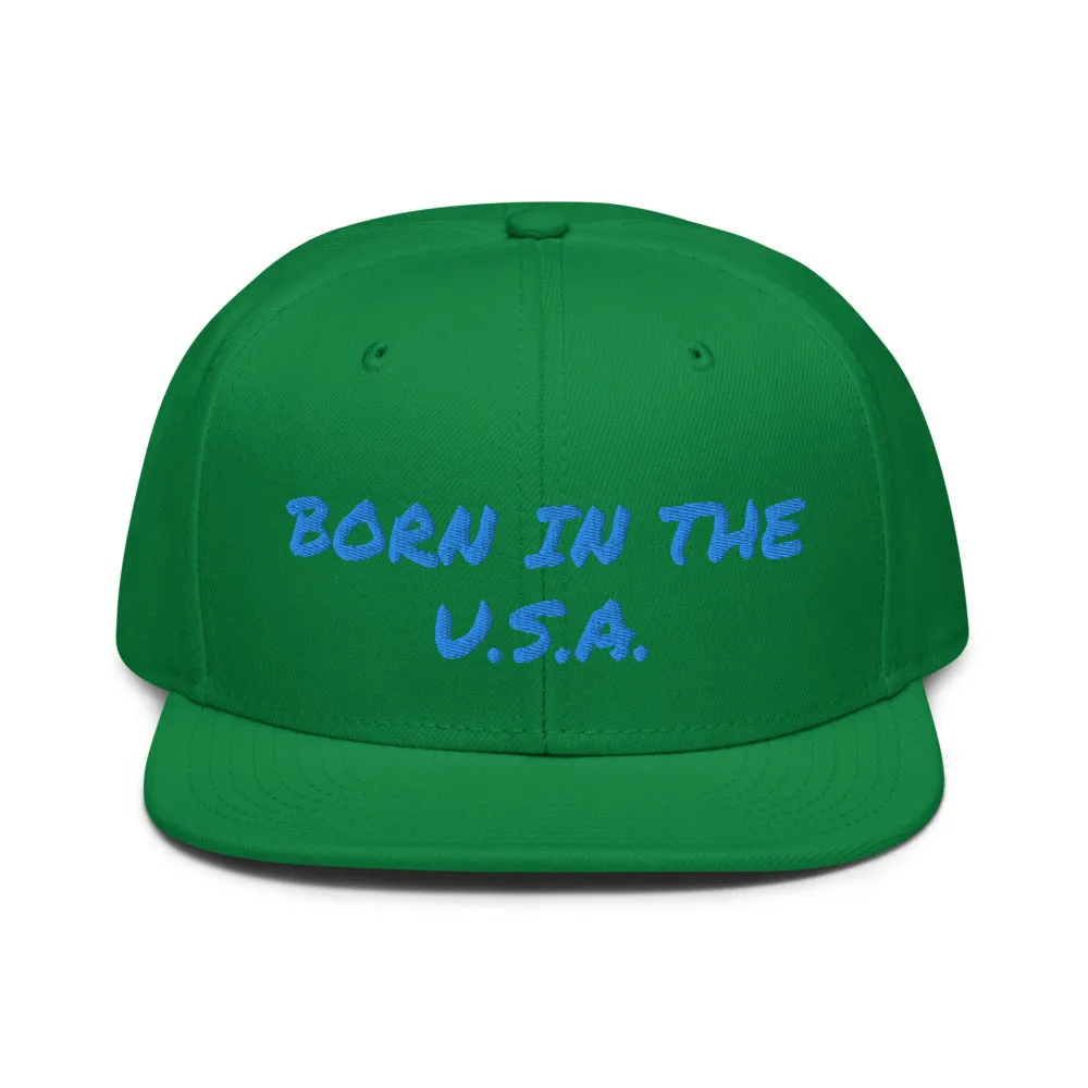 Snapback Hat "1052-0041 Born In The U.S.A. (Blue Logo)"