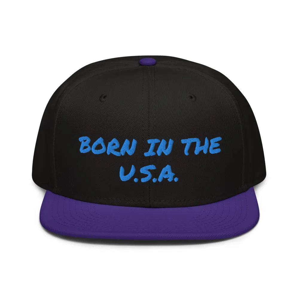 Snapback Hat "1052-0041 Born In The U.S.A. (Blue Logo)"