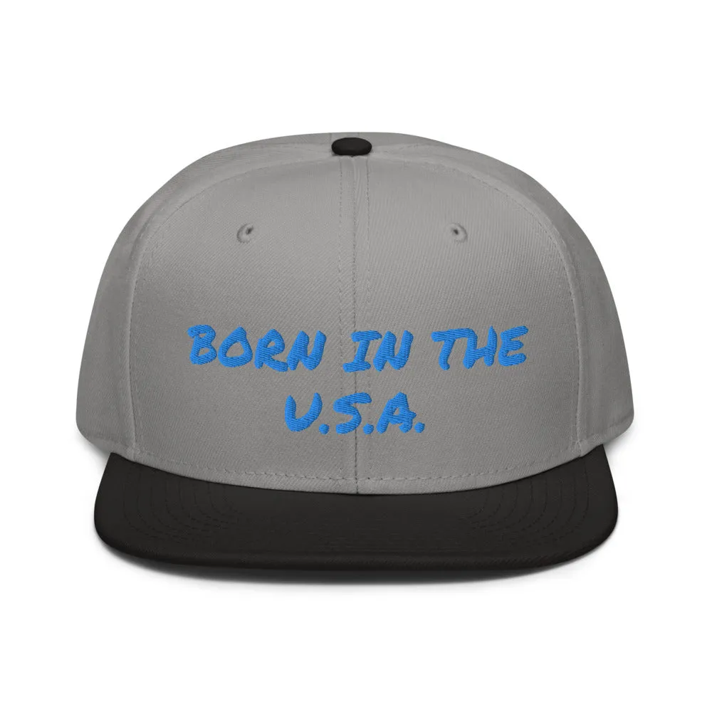 Snapback Hat "1052-0041 Born In The U.S.A. (Blue Logo)"