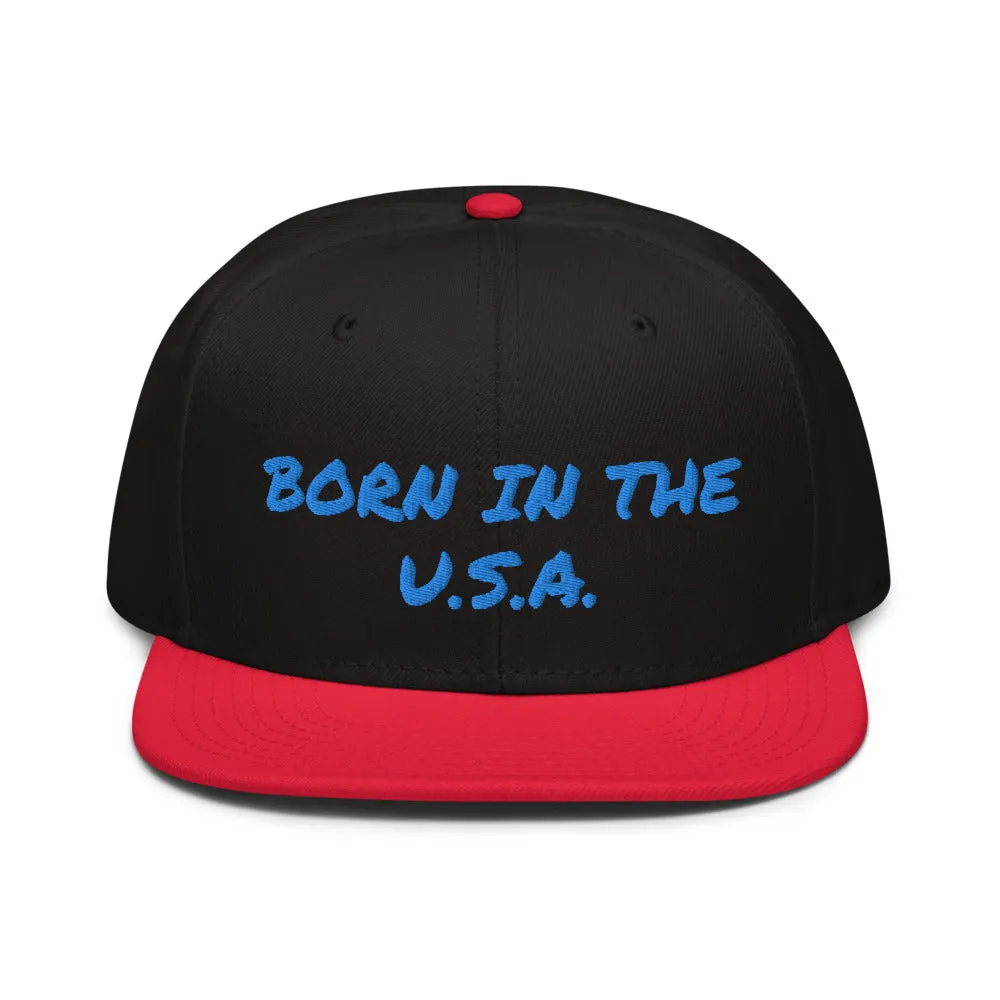 Snapback Hat "1052-0041 Born In The U.S.A. (Blue Logo)"