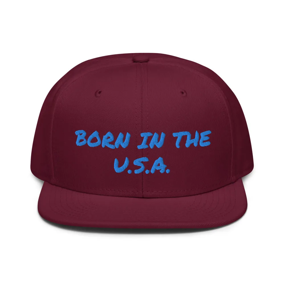 Snapback Hat "1052-0041 Born In The U.S.A. (Blue Logo)"