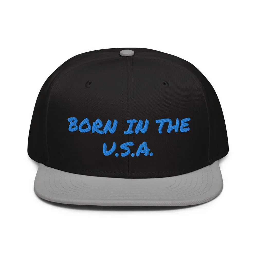 Snapback Hat "1052-0041 Born In The U.S.A. (Blue Logo)"