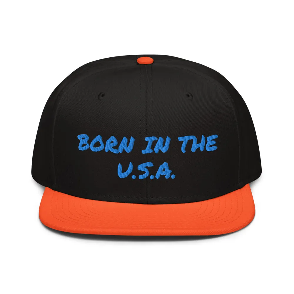 Snapback Hat "1052-0041 Born In The U.S.A. (Blue Logo)"
