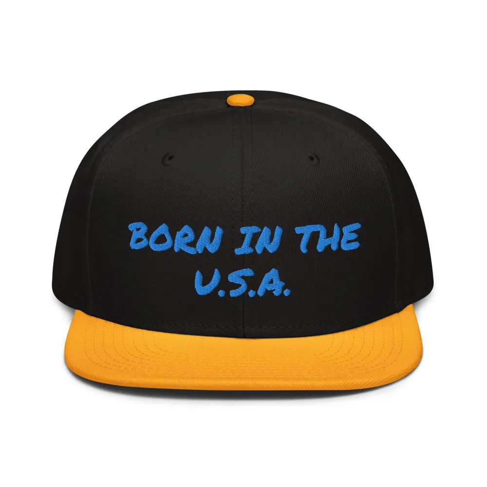 Snapback Hat "1052-0041 Born In The U.S.A. (Blue Logo)"