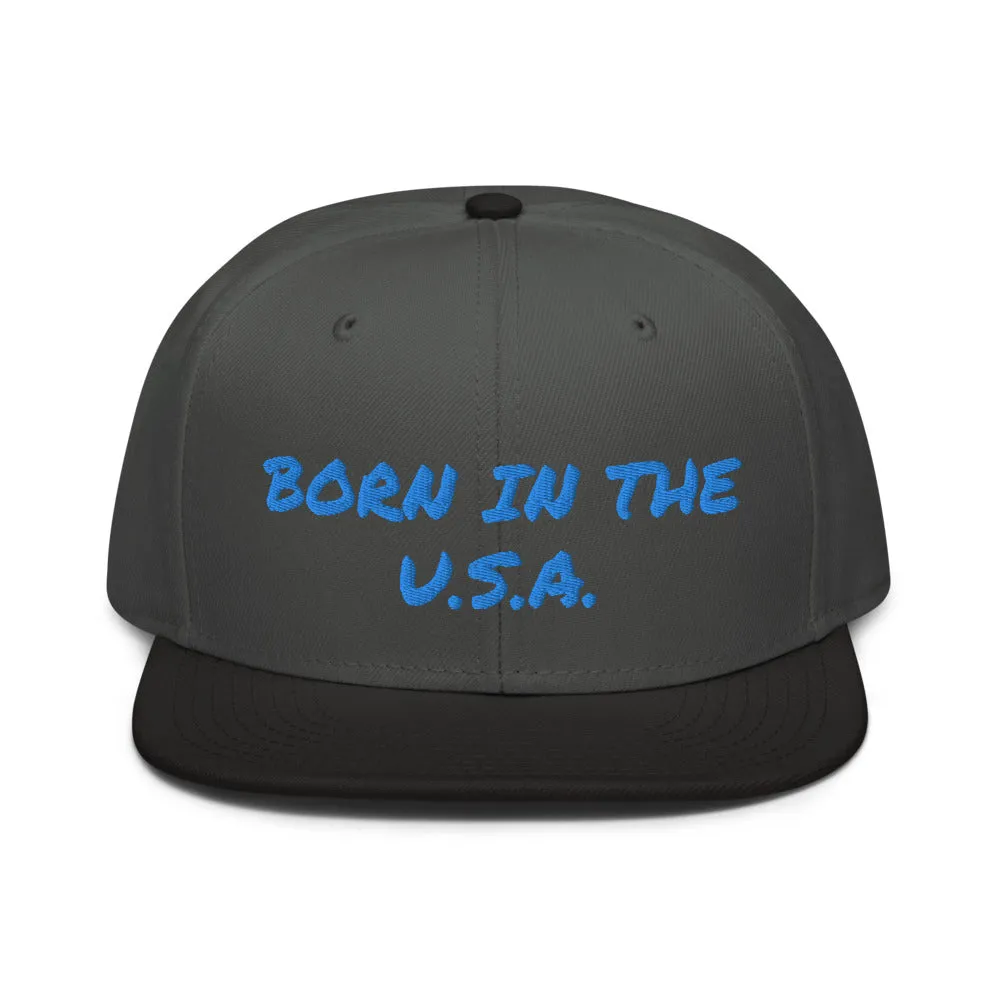 Snapback Hat "1052-0041 Born In The U.S.A. (Blue Logo)"