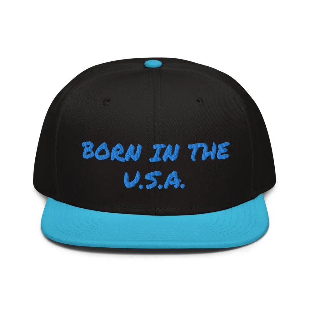 Snapback Hat "1052-0041 Born In The U.S.A. (Blue Logo)"
