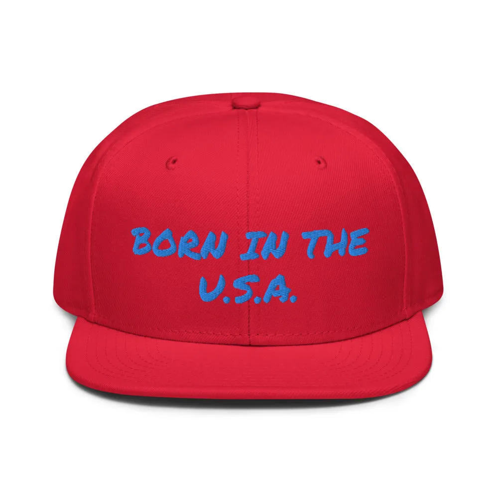 Snapback Hat "1052-0041 Born In The U.S.A. (Blue Logo)"